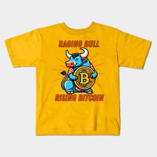 Bitcoin bull for entrepreneur Kids T-Shirt